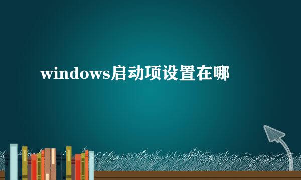 windows启动项设置在哪
