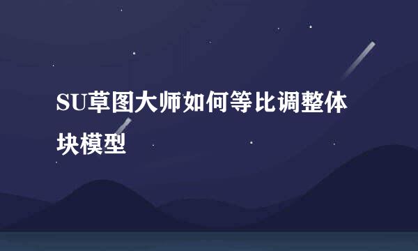 SU草图大师如何等比调整体块模型