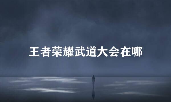 王者荣耀武道大会在哪