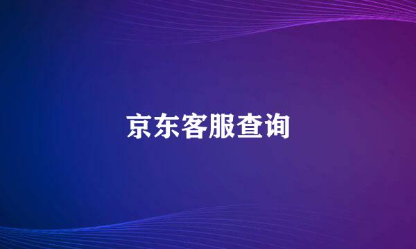 京东客服查询