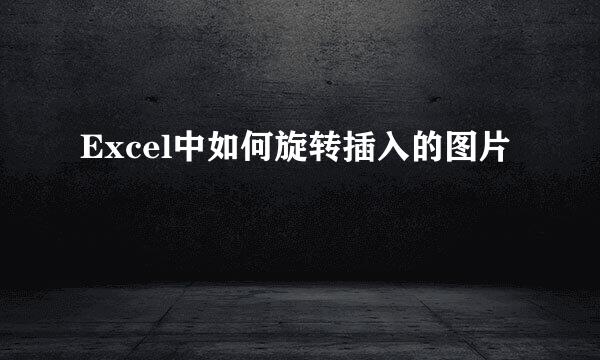 Excel中如何旋转插入的图片
