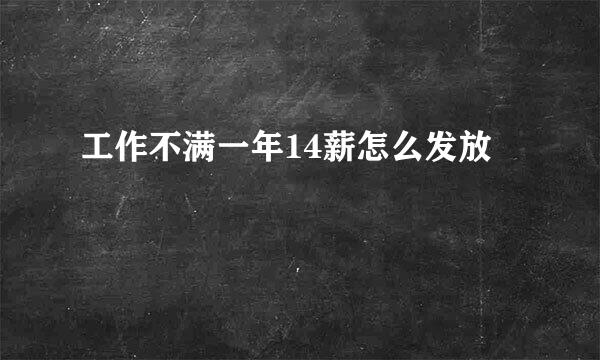 工作不满一年14薪怎么发放