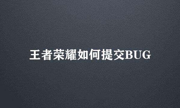 王者荣耀如何提交BUG