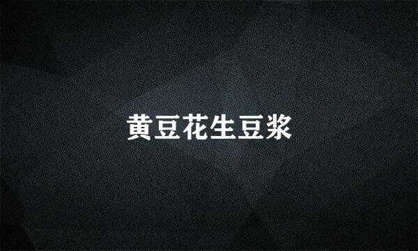 黄豆花生豆浆