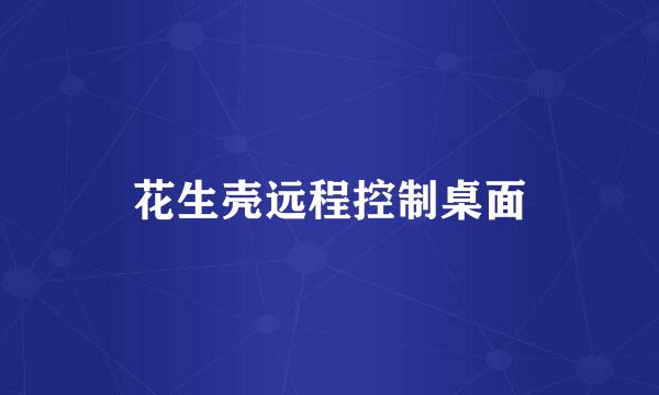 花生壳远程控制桌面
