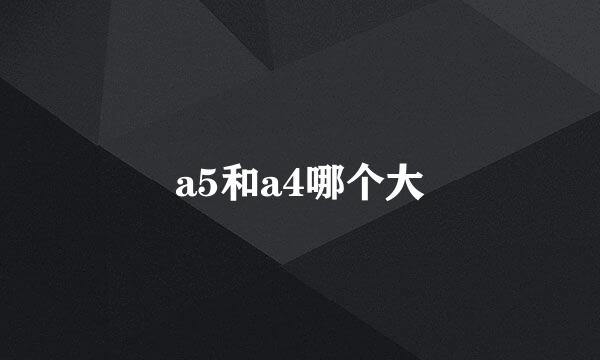 a5和a4哪个大