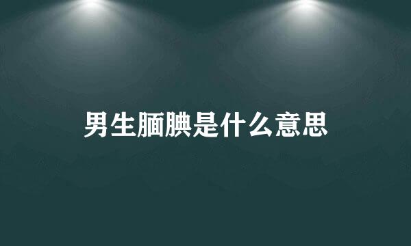 男生腼腆是什么意思