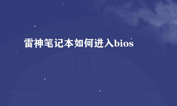 雷神笔记本如何进入bios
