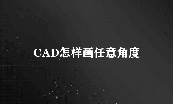 CAD怎样画任意角度