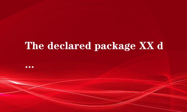 The declared package XX does not match..