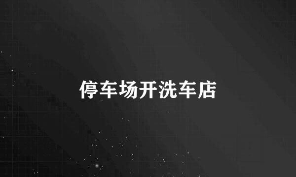 停车场开洗车店