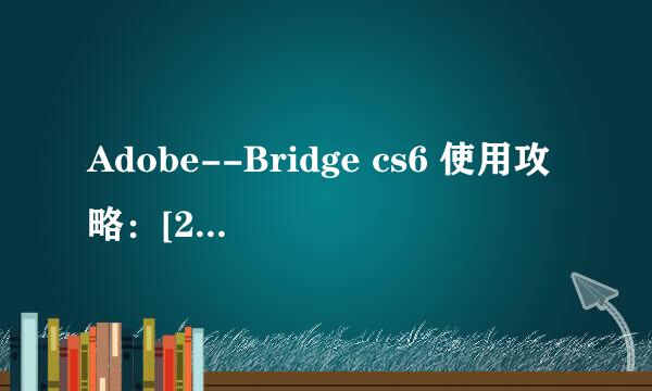 Adobe--Bridge cs6 使用攻略：[2]创建工作区