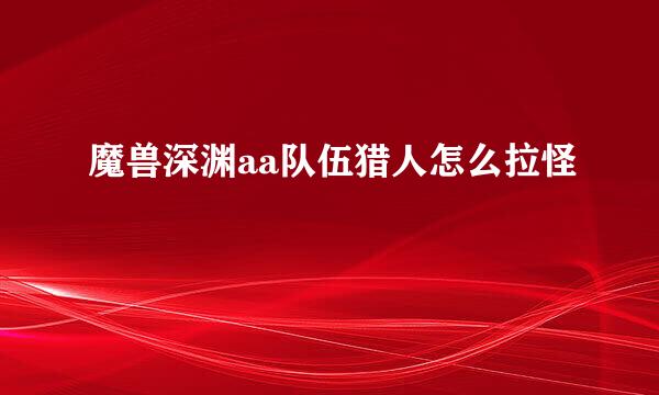 魔兽深渊aa队伍猎人怎么拉怪