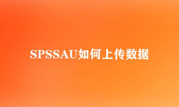SPSSAU如何上传数据