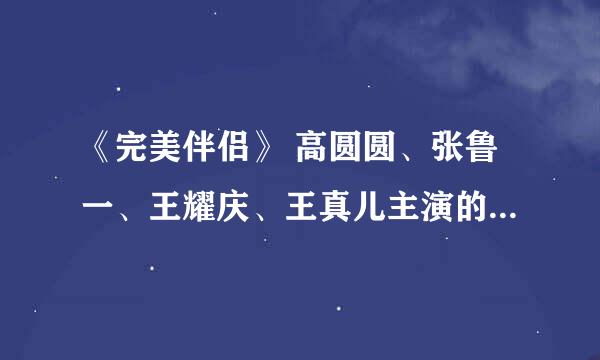 《完美伴侣》 高圆圆、张鲁一、王耀庆、王真儿主演的都市家庭情感剧
