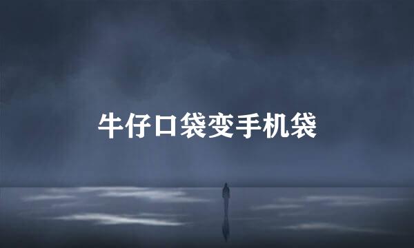 牛仔口袋变手机袋