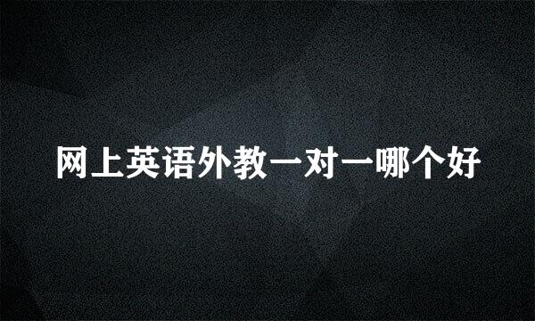 网上英语外教一对一哪个好