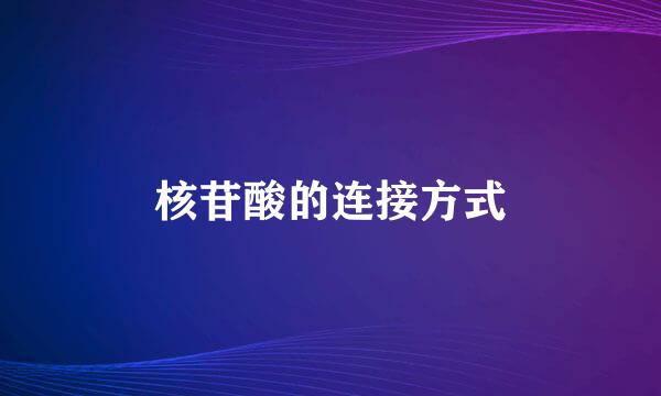 核苷酸的连接方式