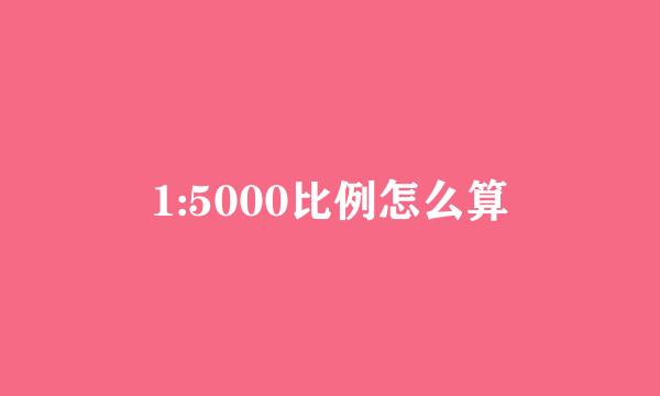 1:5000比例怎么算