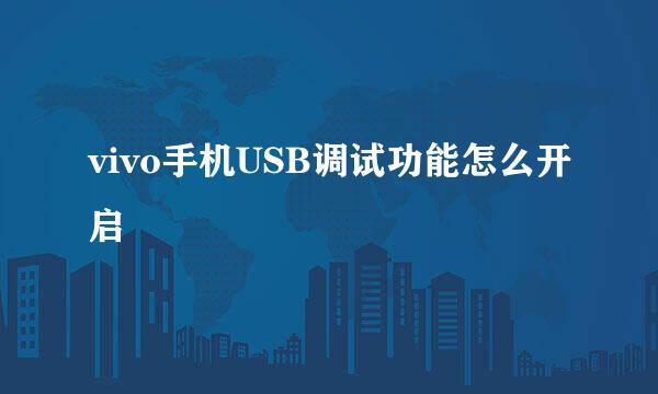 vivo手机USB调试功能怎么开启
