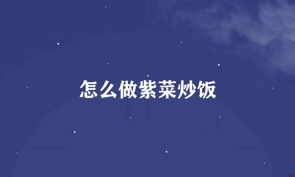 怎么做紫菜炒饭
