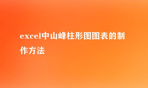 excel中山峰柱形图图表的制作方法