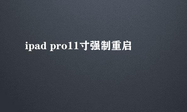 ipad pro11寸强制重启