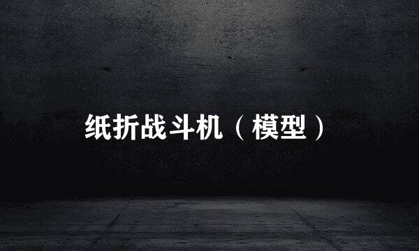 纸折战斗机（模型）