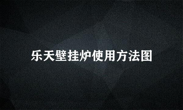 乐天壁挂炉使用方法图