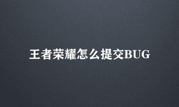 王者荣耀怎么提交BUG