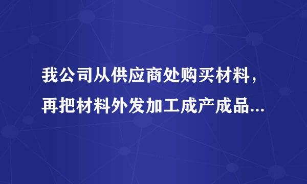 我公司从供应商处购买材料，再把材料外发加工成产成品怎么做会计分录