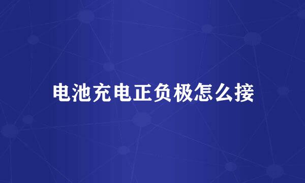 电池充电正负极怎么接