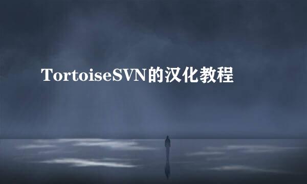 TortoiseSVN的汉化教程