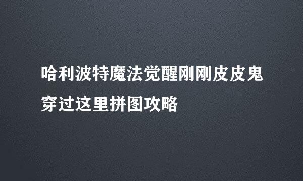 哈利波特魔法觉醒刚刚皮皮鬼穿过这里拼图攻略