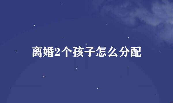 离婚2个孩子怎么分配