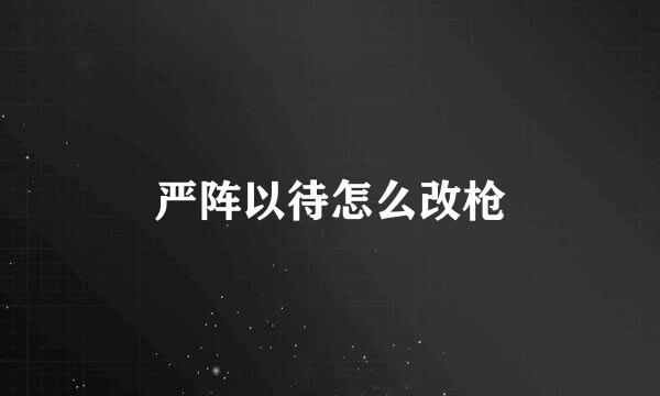 严阵以待怎么改枪