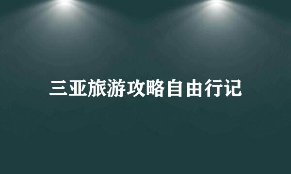 三亚旅游攻略自由行记
