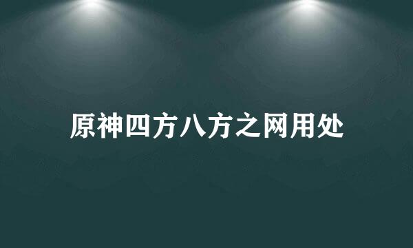 原神四方八方之网用处