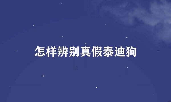 怎样辨别真假泰迪狗