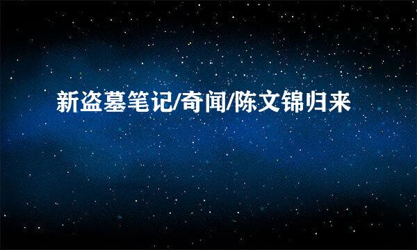 新盗墓笔记/奇闻/陈文锦归来