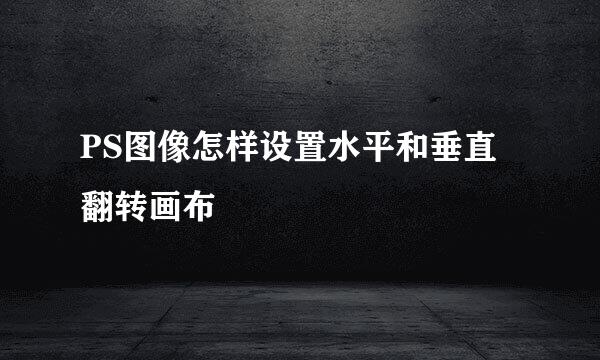 PS图像怎样设置水平和垂直翻转画布
