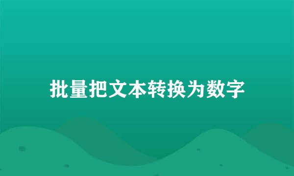 批量把文本转换为数字