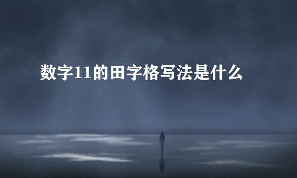 数字11的田字格写法是什么