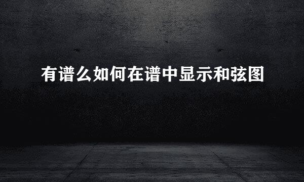 有谱么如何在谱中显示和弦图