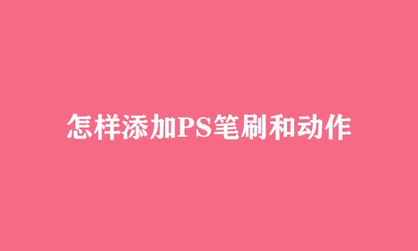 怎样添加PS笔刷和动作