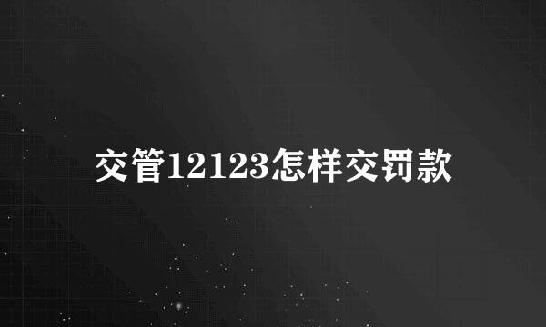 交管12123怎样交罚款