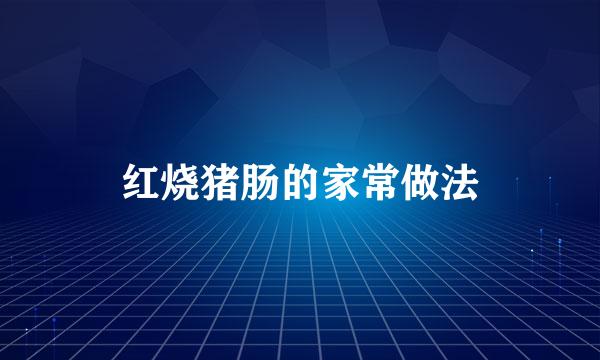 红烧猪肠的家常做法