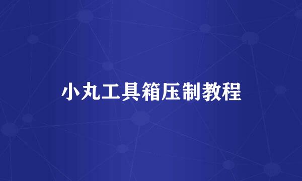 小丸工具箱压制教程