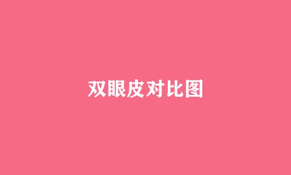 双眼皮对比图