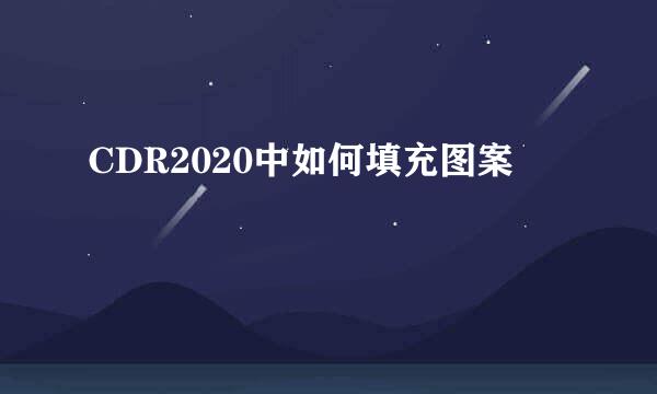 CDR2020中如何填充图案